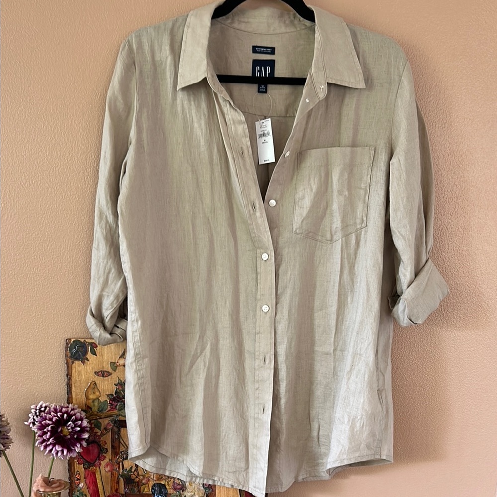 GAP Light Tan Casual Shirt
